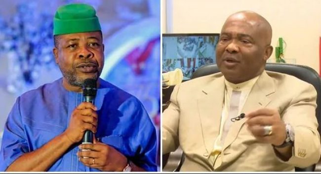 Emeka Ihedioha and Senator Hope Uzodinma