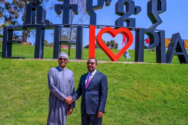 President Muhammadu Buhari and Prime Minister Abiy Ahmed