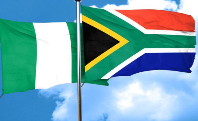 Nigeria and South Africa Flags