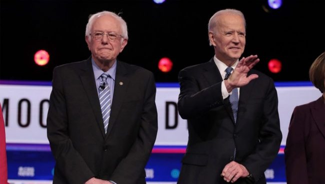 Joe Biden and Bernie Sanders