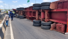 Three Injured as Container Truck Crashes on Lagos-Ibadan Expressway