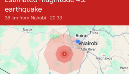 Magnitude 4.7 Earthquake Jolts Nairobi Outskirts